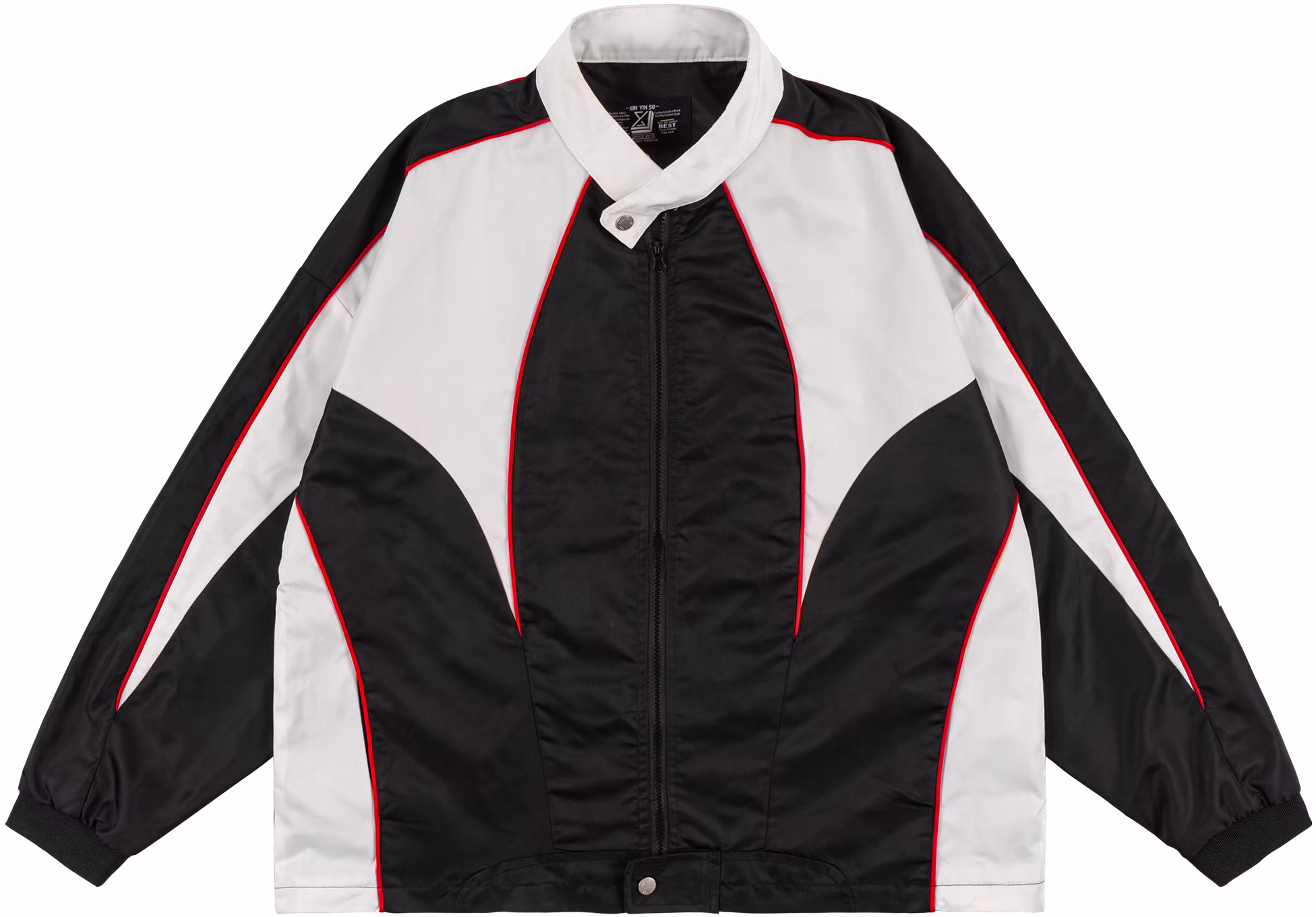 xinyinsu-deconstructed-colorblock-racing-moto-jacket-unisex-black-x7271