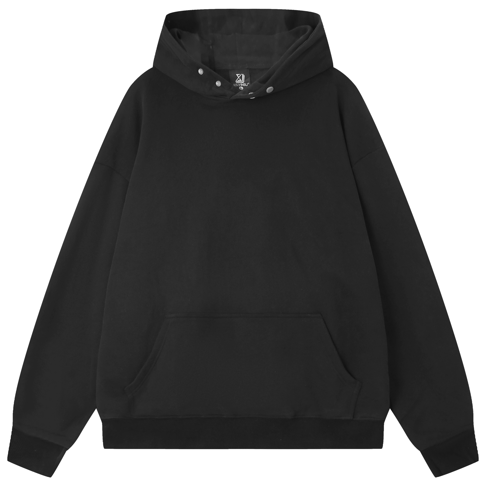 XINYINSU Fleece Basic Button-Up Loose Fit Hoodie Unisex Casual Streetwear. X1260