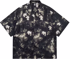 XINYINSU Floral Pattern Loose Fit Pleated Short Sleeve Shirt Unisex Green X97015 XINYINSU Floral Pattern Loose Fit Pleated Short Sleeve Shirt Unisex Green X97015