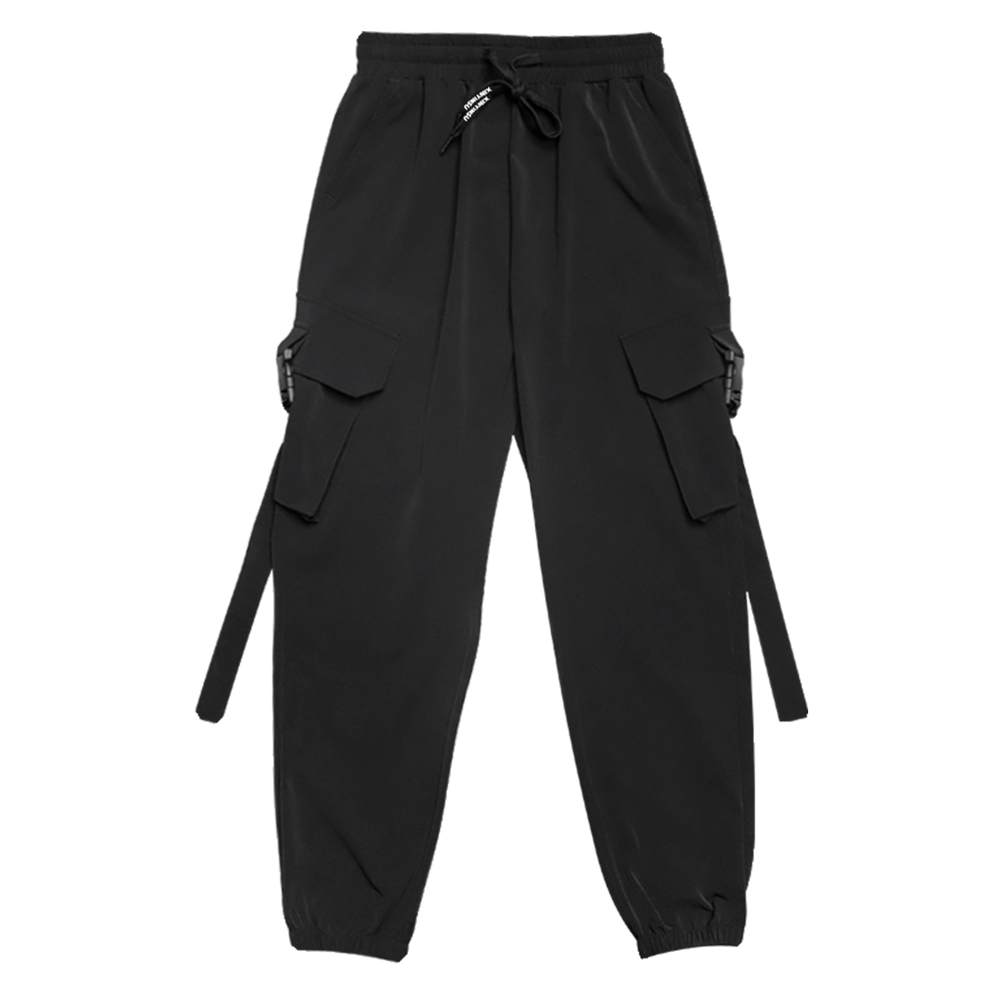 XINYINSU Retro Outdoor Drawstring Cargo Pants Unisex Couples Style 8951
