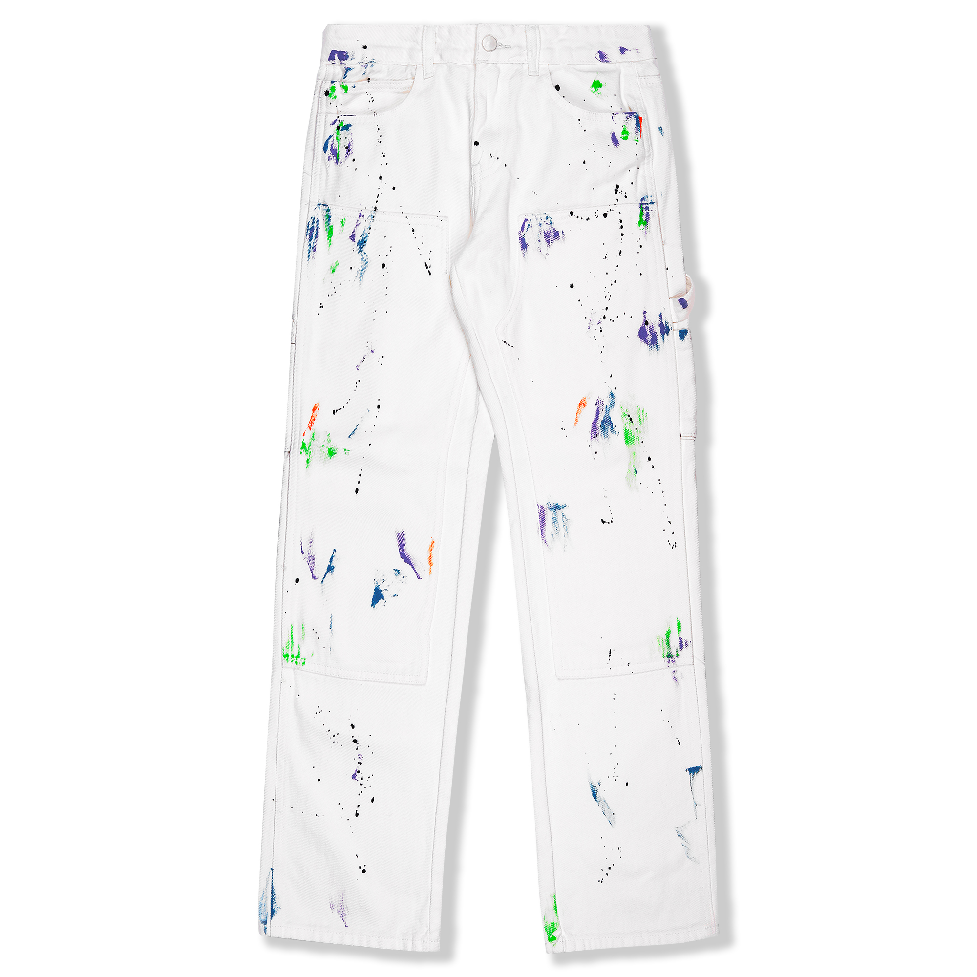 XINYINSU Splatter Straight-Leg Loose Jeans Unisex 9070