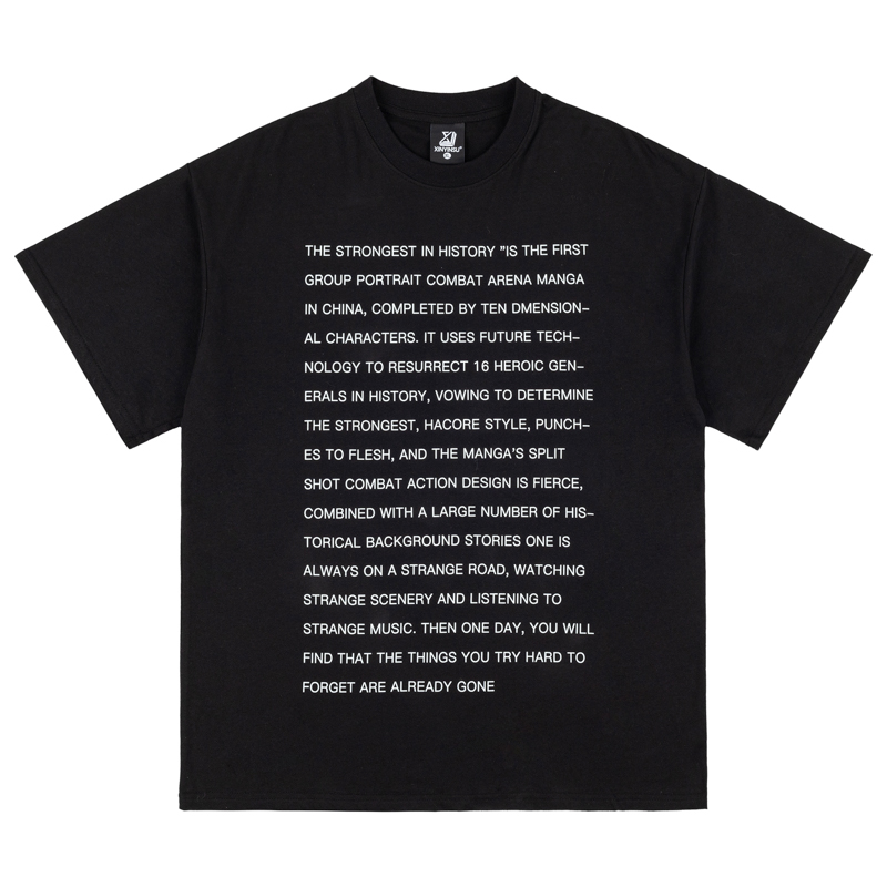 XINYINSU Streetwear Letter Print Casual Loose Unisex Summer T-Shirt X12575130
