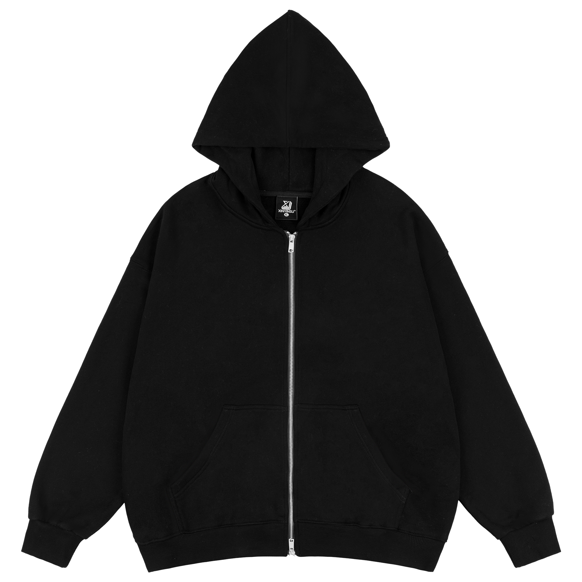 XINYINSU Urban Minimalist Dual-Zip Oversized Hoodie Unisex Casual Wear. X1259
