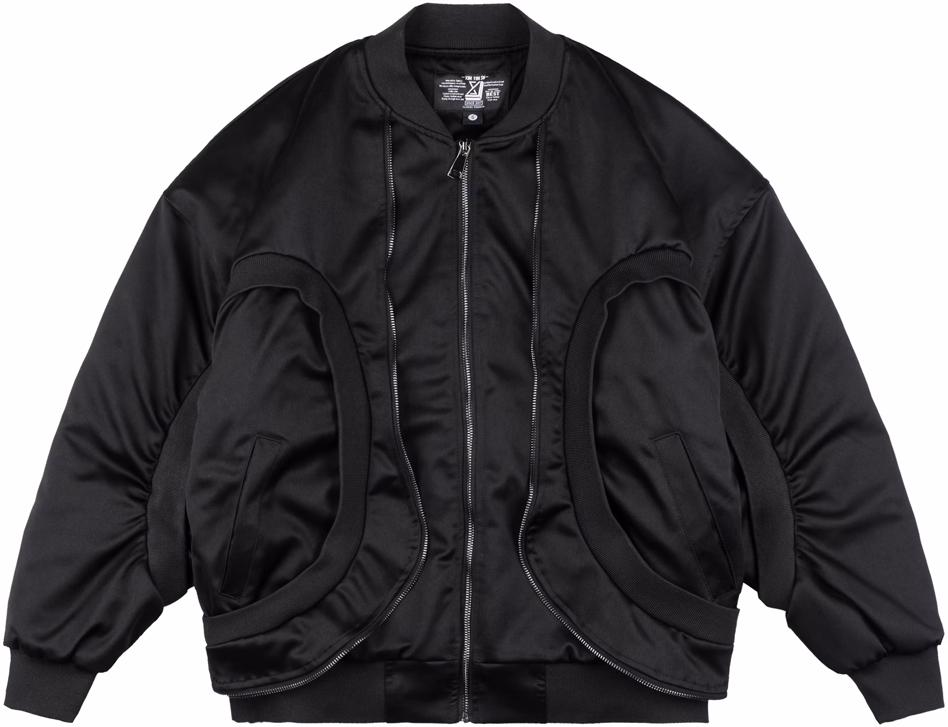 xinyinsu-winter-thickened-fleece-zip-cotton-jacket-unisex-black-x7177
