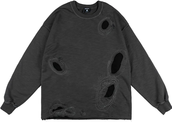 XINYINSU x P&D ワームホール 刺繍パッチ オーバーサイズ クルーネックスウェット 男女兼用 X8268 Buy XINYINSU x P&D ワームホール 刺繍パッチ オーバーサイズ クルーネックスウェット 男女兼用 X8268