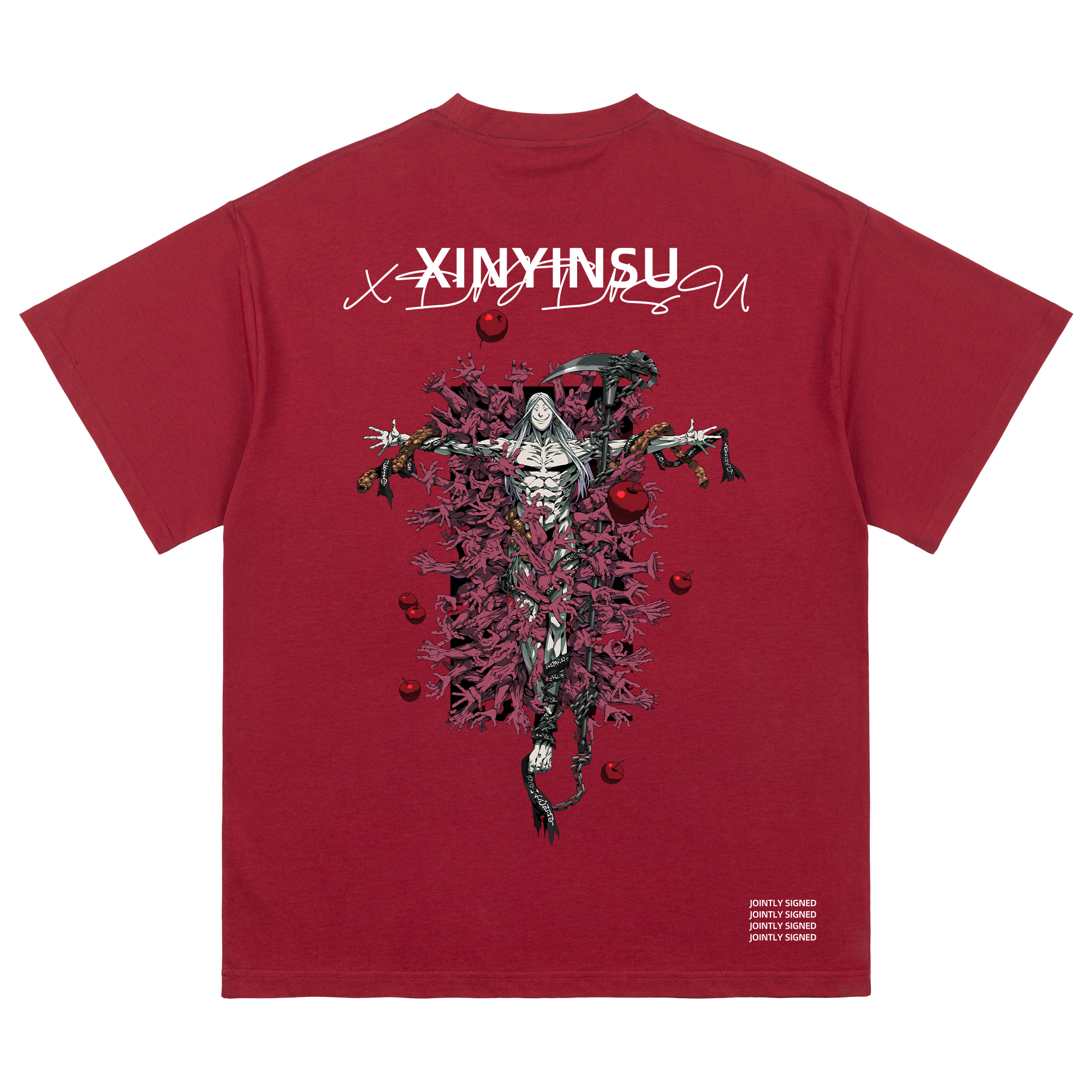 XINYINSU x Strongest Collab White Scythe Graphic Tee Unisex Couple Style X12575075