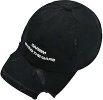 Xotic HSW x Oarism Distressed Black Cotton Curved Brim Cap Unisex OAR-AW22-H001 Xotic HSW x Oarism Distressed Black Cotton Curved Brim Cap Unisex OAR-AW22-H001