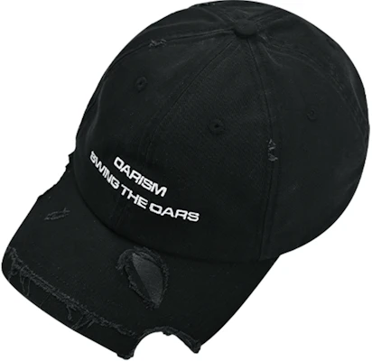 Xotic HSW x Oarism Distressed Black Cotton Curved Brim Cap Unisex OAR-AW22-H001 Buy Xotic HSW x Oarism Distressed Black Cotton Curved Brim Cap Unisex OAR-AW22-H001