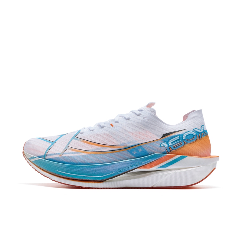 Xtep 160X 6.0 Carbon Plate Marathon Running Shoes Le Mans Colorway 976319110057 New White/Smart Blue/High Gloss Orange