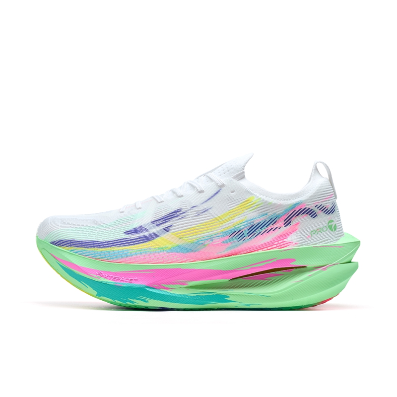 Xtep 160X 7.0 Pro Marathon Running Shoes White/Green Mens Carbon Fiber Sole 974219110041 Classic White/Elf Green