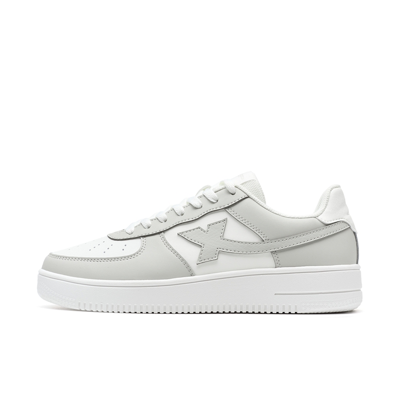 Xtep Air Force 1 Low Sneaker Gray/White - Stylish, Lightweight & Comfortable 874119319851 Light Gray/Off White