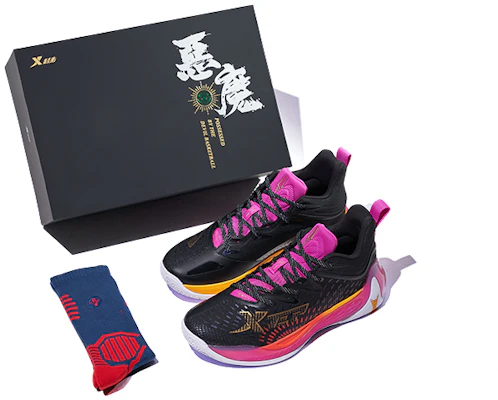 Xtep Battle Basketball Shoes 'Black Pink Demon Gift Box' XEMSD2021 Buy Xtep Battle Basketball Shoes 'Black Pink Demon Gift Box' XEMSD2021
