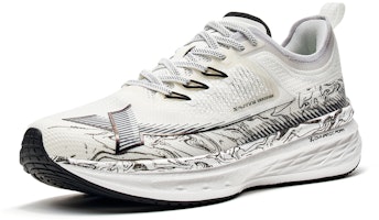 特步 五分速 減震透氣 低幫 跑步鞋 男款 白黑 Order 特步 五分速 減震透氣 低幫 跑步鞋 男款 白黑