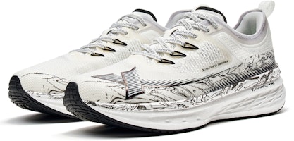 特步 五分速 減震透氣 低幫 跑步鞋 男款 白黑 Lookbook 特步 五分速 減震透氣 低幫 跑步鞋 男款 白黑