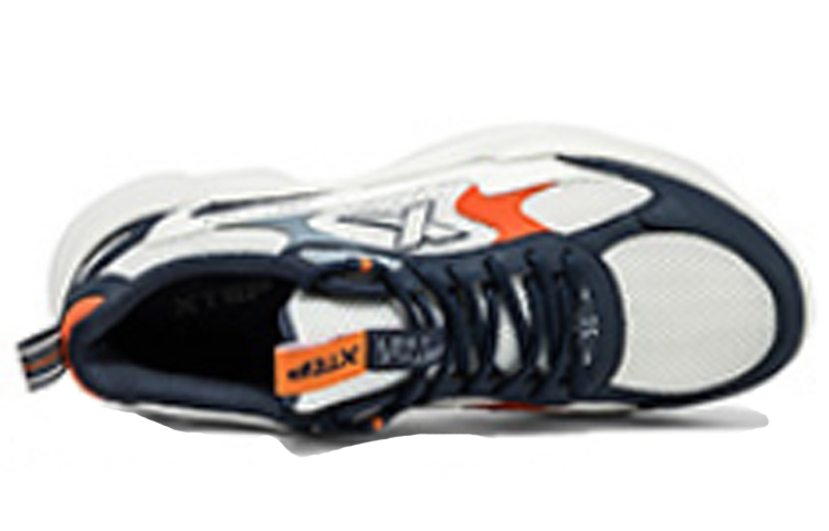 Lookbook Xtep Zapatillas Transpirables Cómodas Low-Top 'Blanco Profundo Azul' 879219327552