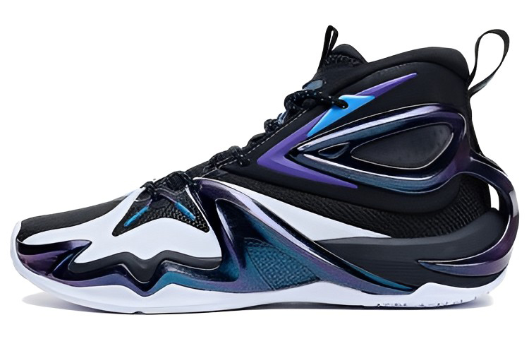 Xtep War 1.0 High-Top Basketball Shoes Black White Blue Carbon Fiber 978319120019 Black/New White/Beijing Blue