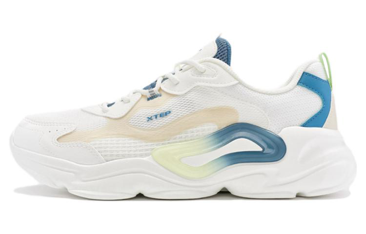 Xtep White Blue Low-Top Casual Sneakers - Breathable & Non-Slip. 977219320048 Hobaku (sail white).