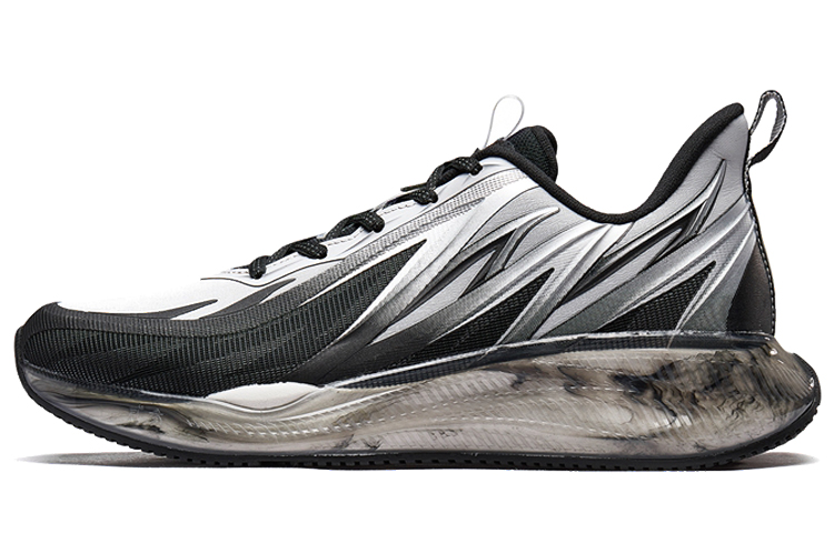 Xtep Wind Fire 23 Running Shoes Silver Black Anti-slip Cushioning Low-top 980419110998 Silver Black
