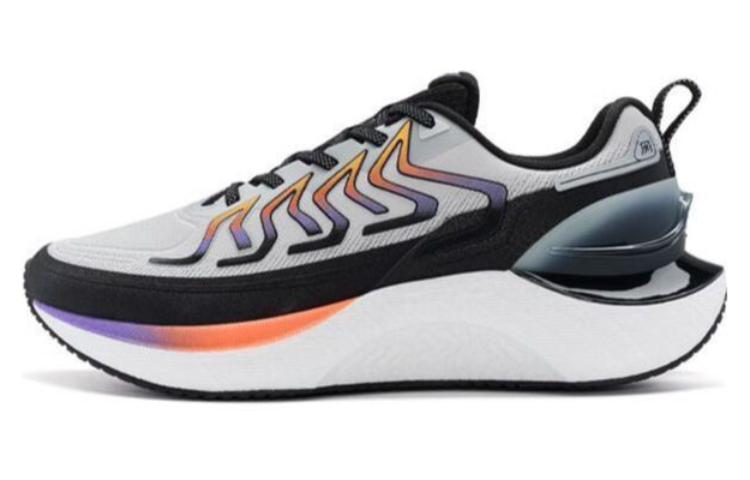 Xtep Wind Fire 27 Running Shoes Gray Black Low-Top Non-Slip 977419110055 Tsukishiro/Black