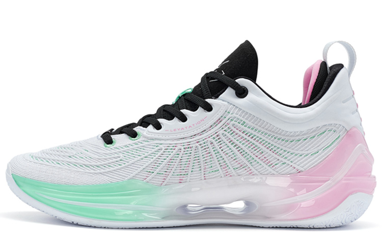 Xtep Youyun 8 Pro Low-Top Basketball Shoes White Green - Comfortable Fit 976119120001 New White/Fluorescent Light Cyan Green