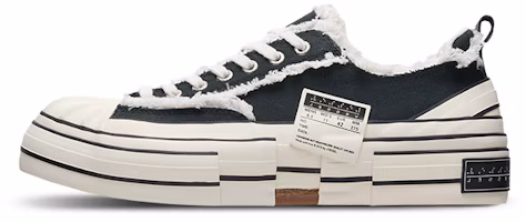 xVESSEL Classic Low-Top Canvas Shoes Black - Shell Toe, Distressed, Chunky Sole F24X44B xVESSEL Classic Low-Top Canvas Shoes Black - Shell Toe, Distressed, Chunky Sole F24X44B
