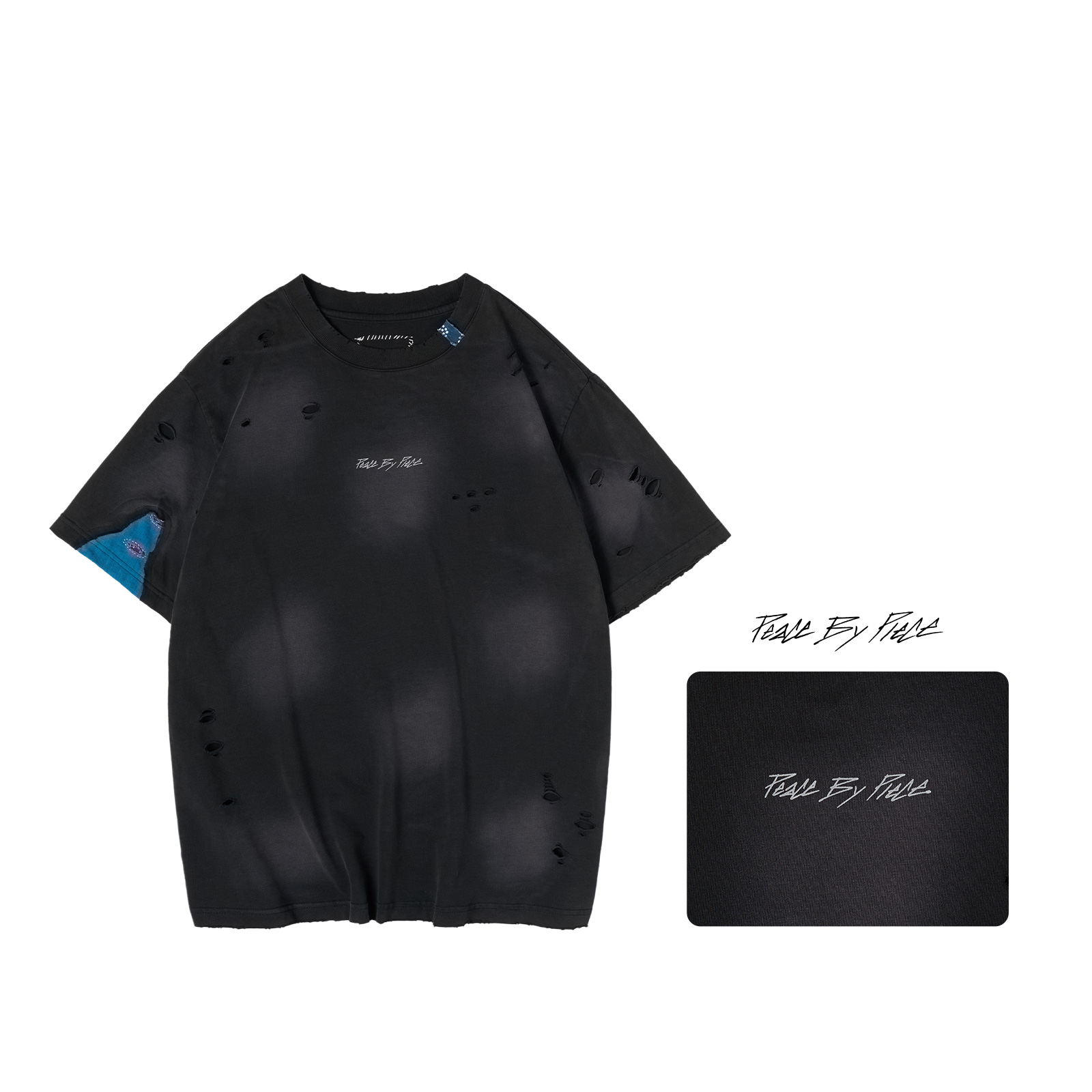 xVESSEL Distressed Crewneck T-Shirt Unisex. Y22X658B