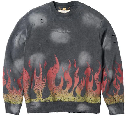 xVESSEL FW22 Sweatshirt Unisex Kelabu Corak Api Distressed Y22X211B Buy xVESSEL FW22 Sweatshirt Unisex Kelabu Corak Api Distressed Y22X211B