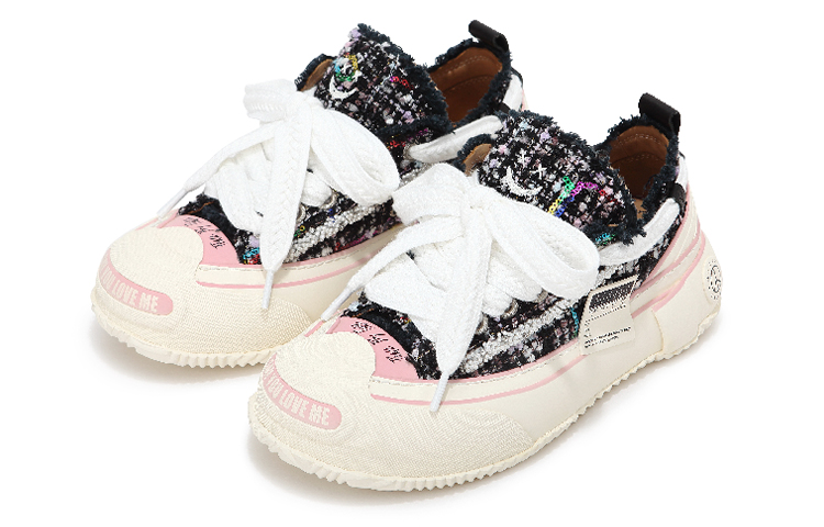 Purchase xVESSEL g.o.p. 2.0 棉花糖低筒 "黑色粗花呢" 光感變色帆布鞋 男女同款 黑白