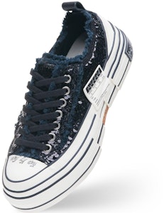 xVESSEL 暗夜女皇 摩登雙面亮片 設計感 小眾厚底 耐磨防滑 低筒 帆布鞋 男女同款 黑色 Lookbook xVESSEL 暗夜女皇 摩登雙面亮片 設計感 小眾厚底 耐磨防滑 低筒 帆布鞋 男女同款 黑色