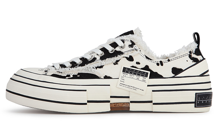 Buy 【10月31日20點 得物限時補貨50雙】 xVESSEL G.O.P. Lows “Cow Print“ 牛奶 馬鬃軟木塞硫化 防滑耐磨 低筒 帆布鞋 黑白色