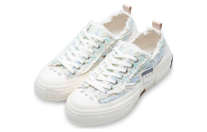 Order 【10月31日20點 得物限時補貨50雙】 xVESSEL G.O.P. Lows “Pastel Mixed Tweed“ 粗花呢 潮流時尚 低筒 硫化帆布鞋 男女同款 藍色