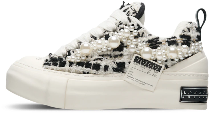 xVESSEL G.O.P. Lows Black White Tweed Pearl Nougat Casual Platform Canvas Shoes F23X29B Buy xVESSEL G.O.P. Lows Black White Tweed Pearl Nougat Casual Platform Canvas Shoes F23X29B