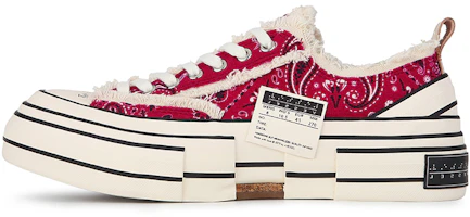 xVESSEL G.O.P. Lows Red Paisley Vintage Casual Street Low-Top Sneakers . F21X23R Deep Crimson Color xVESSEL G.O.P. Lows Red Paisley Vintage Casual Street Low-Top Sneakers . F21X23R Deep Crimson Color