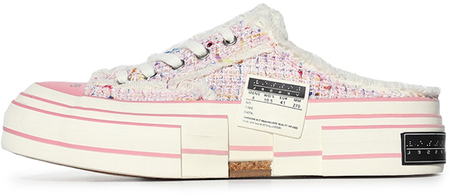 xVESSEL G.O.P. Slip On “Pink Tweed“ 光感變色小香風半拖 低筒 帆布鞋 男女同款 粉色 Order xVESSEL G.O.P. Slip On “Pink Tweed“ 光感變色小香風半拖 低筒 帆布鞋 男女同款 粉色