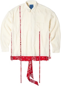 xVESSEL Oversized Patchwork Long Sleeve Shirt Unisex Couple Style White Y22X217W Buy xVESSEL Oversized Patchwork Long Sleeve Shirt Unisex Couple Style White Y22X217W