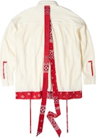 xVESSEL 拼接設計寬鬆長袖襯衫 情侶款 白色 Y22X217W Lookbook xVESSEL 拼接設計寬鬆長袖襯衫 情侶款 白色 Y22X217W