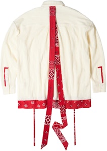 xVESSEL Oversized Patchwork Long Sleeve Shirt Unisex Couple Style White Y22X217W Lookbook xVESSEL Oversized Patchwork Long Sleeve Shirt Unisex Couple Style White Y22X217W