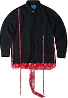 xVESSEL 拼接設計寬鬆長袖襯衫 情侶款 白色 Y22X217W Shop xVESSEL 拼接設計寬鬆長袖襯衫 情侶款 白色 Y22X217W