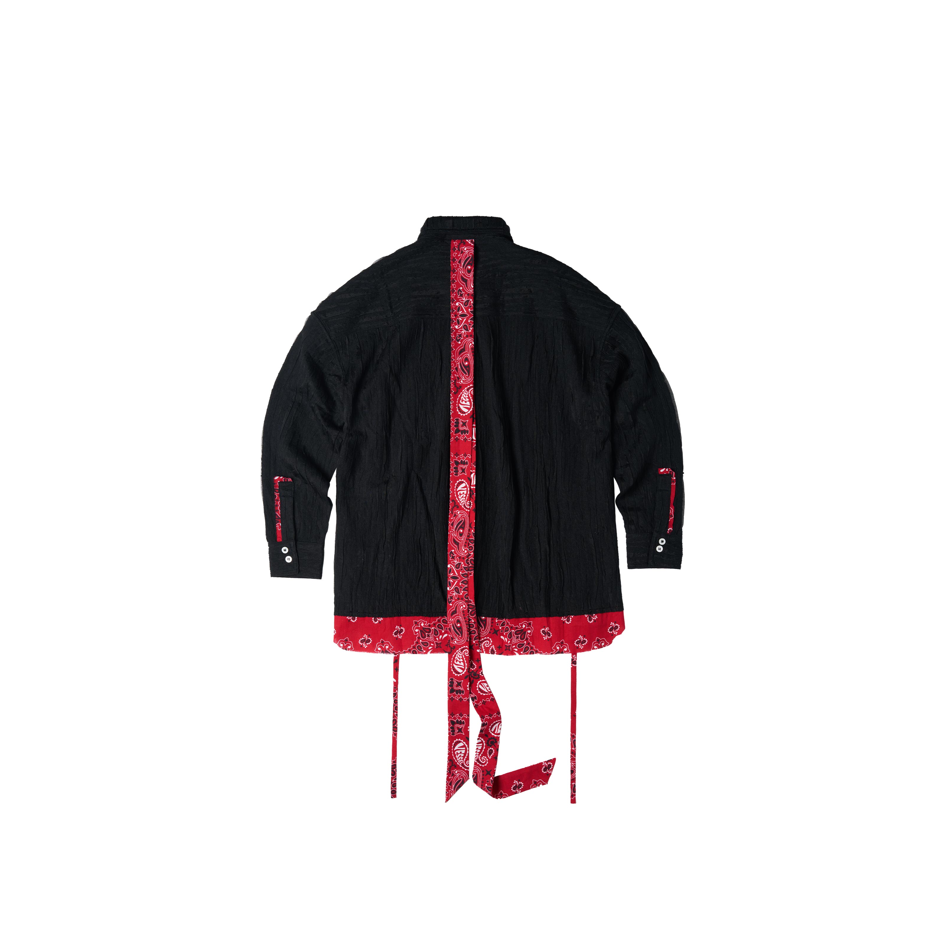 Purchase xVESSEL 拼接設計寬鬆長袖襯衫 情侶款 白色 Y22X217W