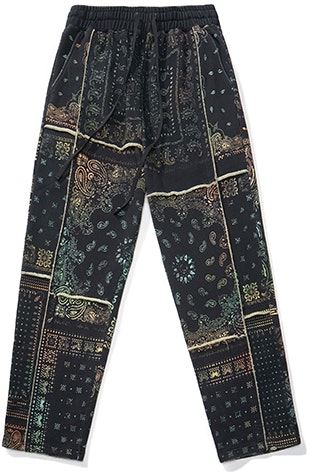 x-vessel-paisley-patchwork-sweatpants-unisex-black-y22-x613-b