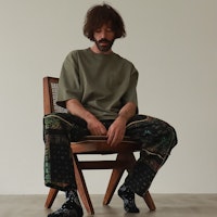 xVESSEL 黑色男女同款佩斯利拼接休闲裤 Y22X613B Shop xVESSEL 黑色男女同款佩斯利拼接休闲裤 Y22X613B