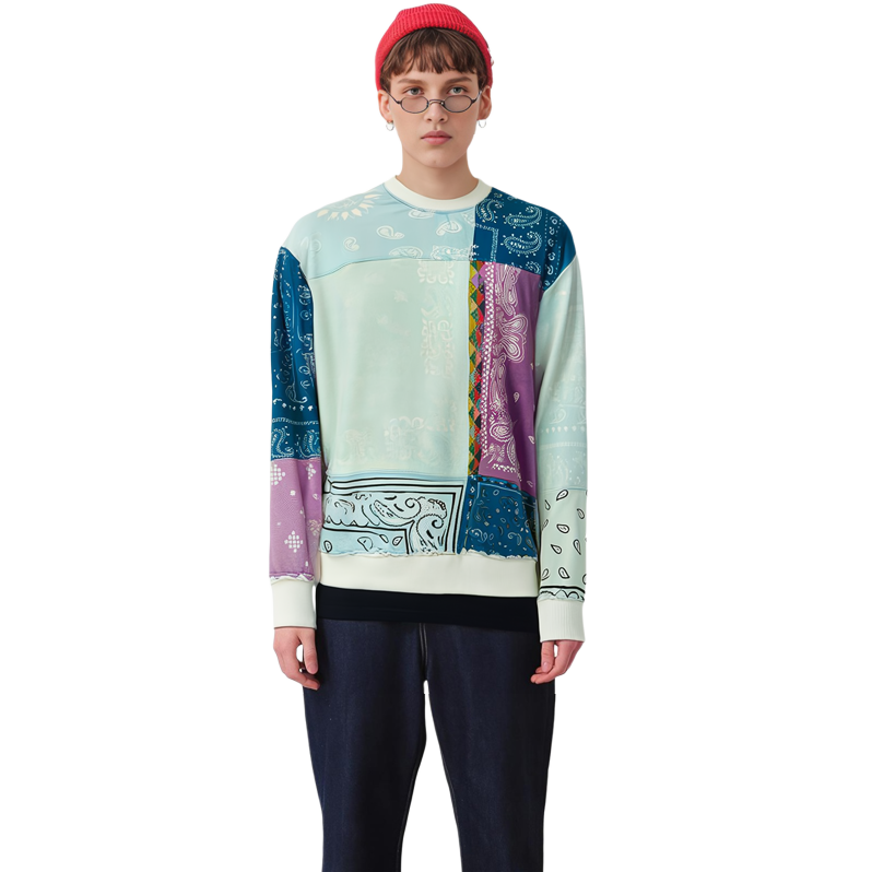 Details for xVESSEL Paisley 拼布衛衣 男女同款 Y21X714B