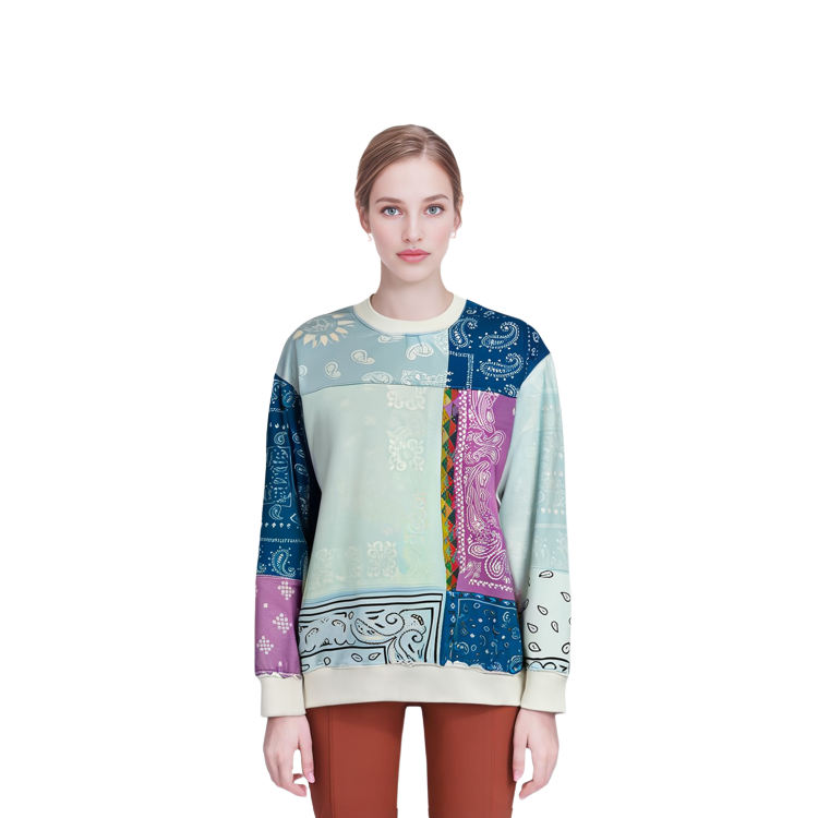 Sizing xVESSEL Paisley 拼布衛衣 男女同款 Y21X714B