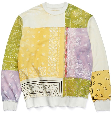 x-vessel-paisley-patchwork-sweatshirt-unisex-yellow-y21-x714-y