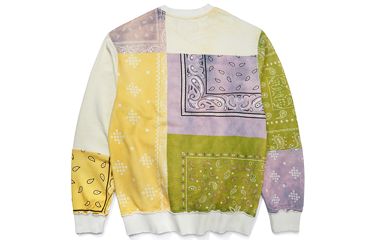 Lookbook xVESSEL ペイズリーパッチワーク スウェットシャツ ユニセックス イエロー Y21X714Y