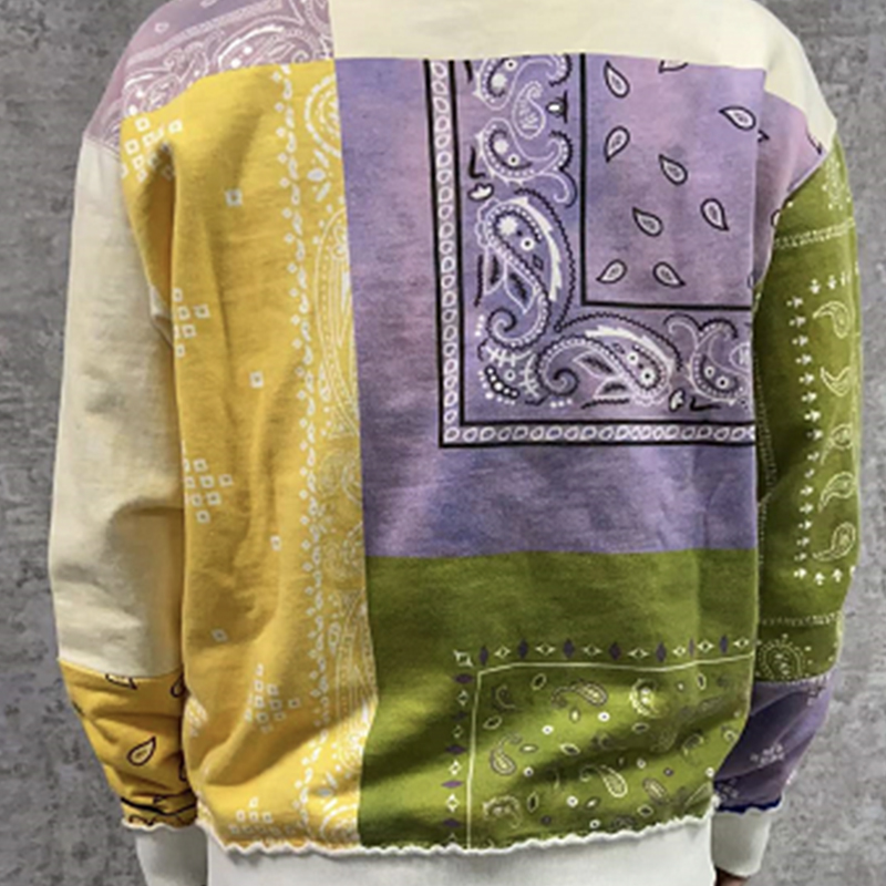 Purchase xVESSEL ペイズリーパッチワーク スウェットシャツ ユニセックス イエロー Y21X714Y