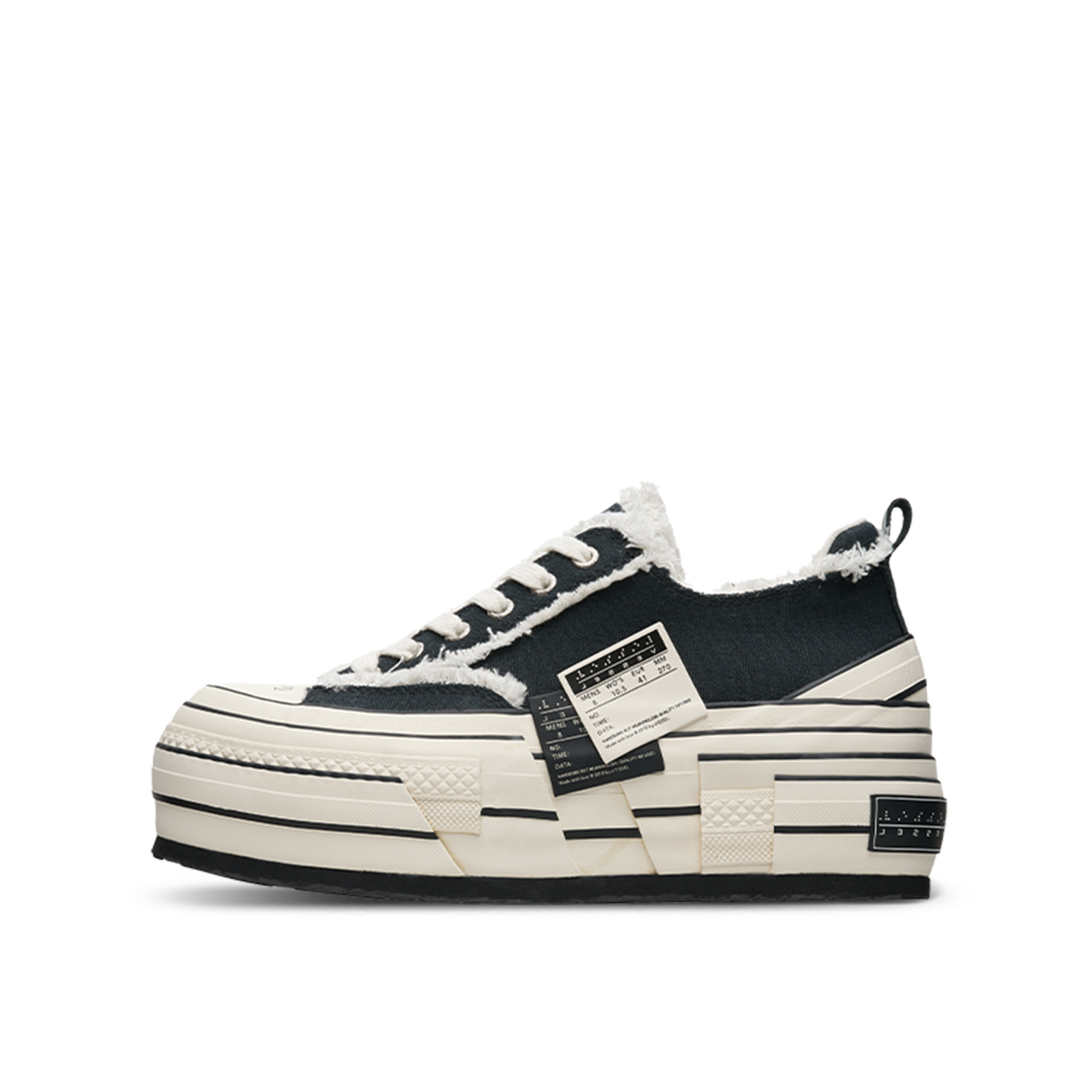 xVESSEL Party Panda Platform Canvas Sneakers Low-Top Classic Elevated Style S24X26B