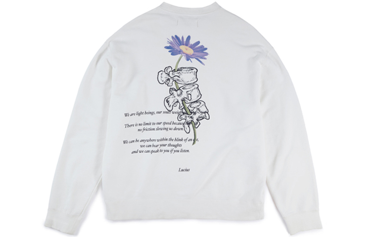 xVESSEL Purple Daisy Sweatshirt Unisex White Y20X713W