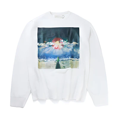 xVESSEL Sunrise Print Unisex Hoodie White Y20X712W1
