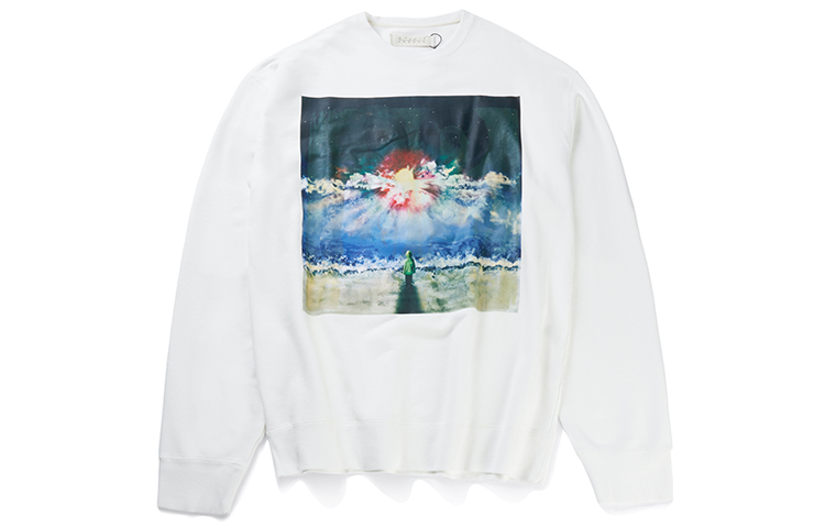 Order xVESSEL サンライズ プリント ユニセックス フーディー ホワイト Y20X712W1